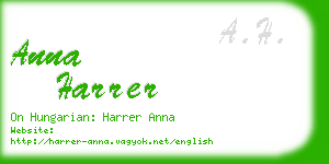 anna harrer business card